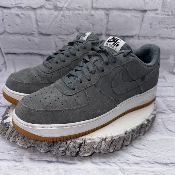 Nike Air Force 1 Low ID Nike By You DN4162-991 Gray Suede Gum Men's Size 11 - Picture 1 of 11